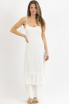 SOLAR TIE STRAP WHITE DRESS