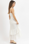 SOLAR TIE STRAP WHITE DRESS