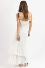 SOLAR TIE STRAP WHITE DRESS