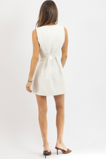 SANDY LINEN MINI DRESS