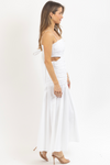 MIRAMAR WHITE MIDI DRESS