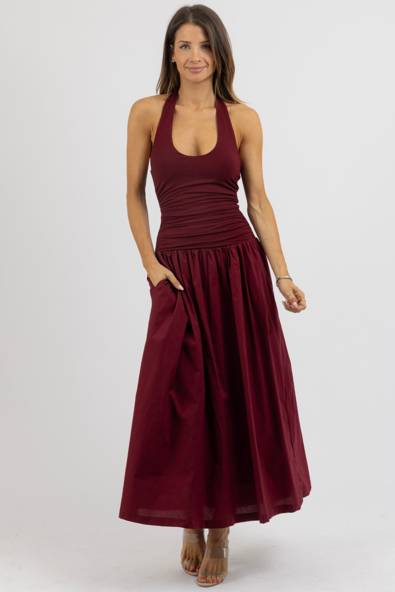 ODETTE WINE DRESS