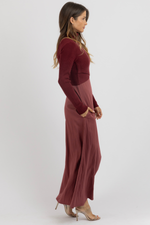 ILYA MERLOT TWO-PIECE DRESS