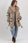 SANTRO FUR BELTED COAT