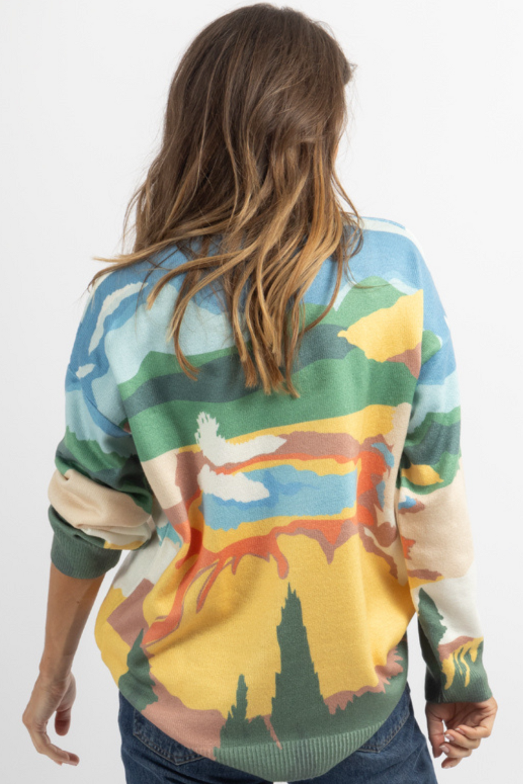 YELLOWSTONE KNIT PRINT PULLOVER