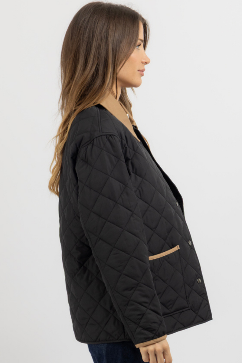 YORKSHIRE BLACK QUILTED JACKET