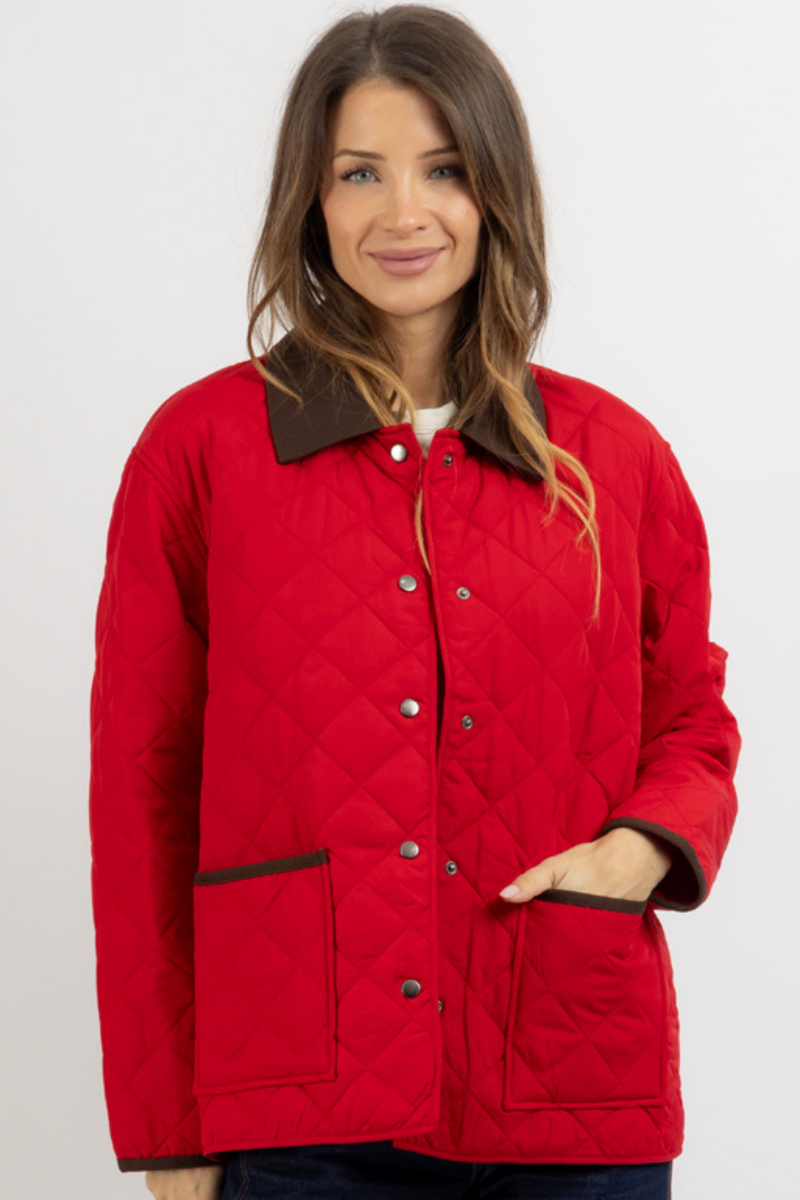 YORKSHIRE RED QUILTED JACKET