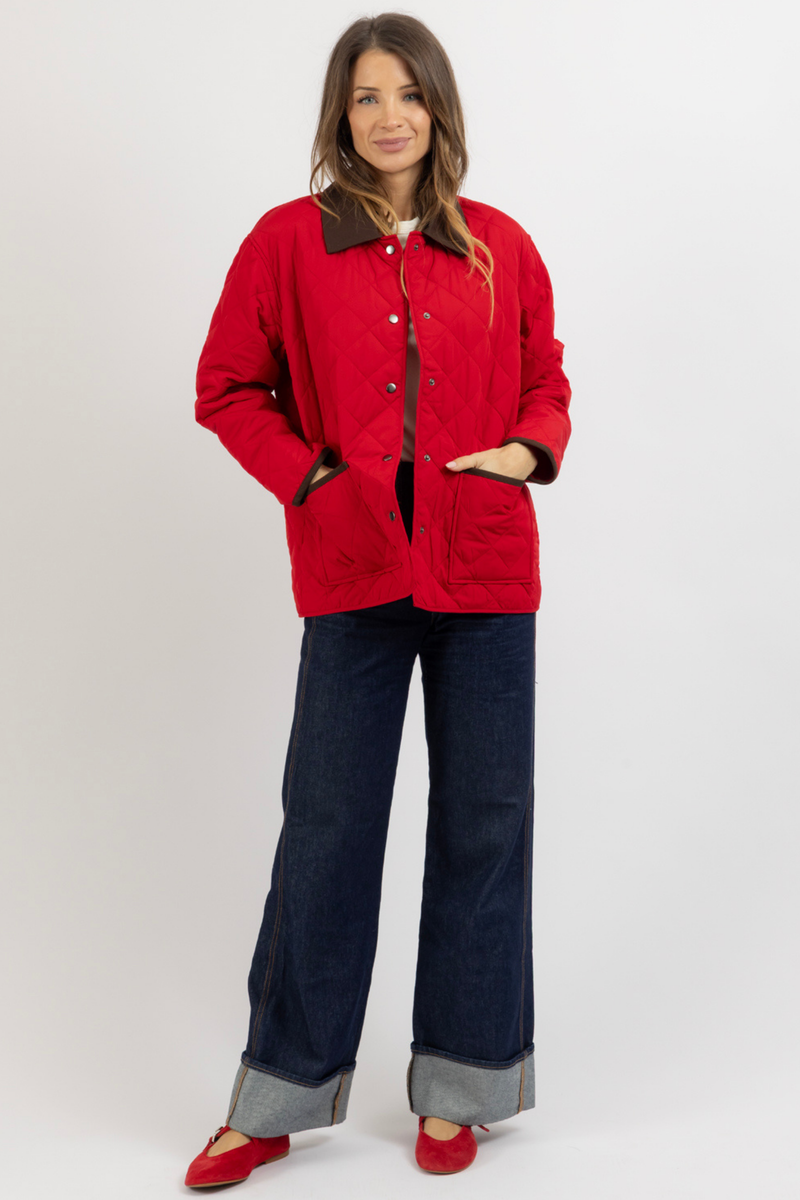 YORKSHIRE RED QUILTED JACKET