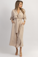 AMSTERDAM SNAP BUTTON TIED DRESS