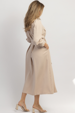 AMSTERDAM SNAP BUTTON TIED DRESS