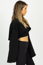 BLACK LAYERED TANK + WIDE ARM PULLOVER