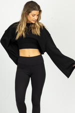 BLACK LAYERED TANK + WIDE ARM PULLOVER