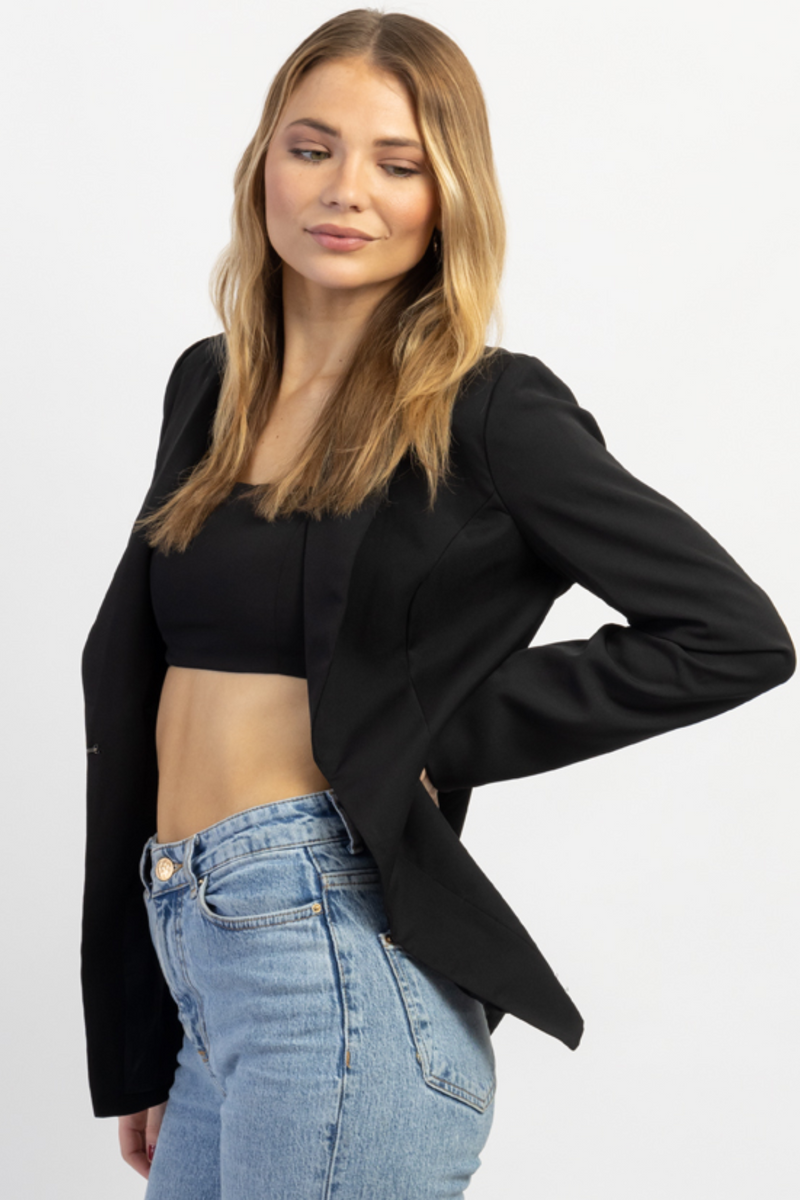 THE BLACK RIVA BLAZER SET