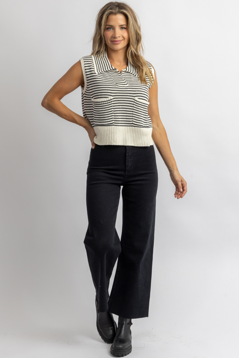 BLACK HAILEY WIDE LEG DENIM PANT *BACK IN STOCK*