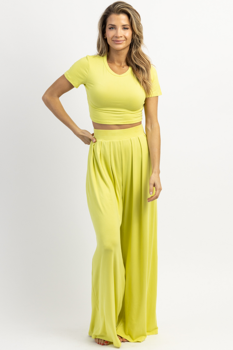 BUTTER SOFT CITRUS PALAZZO SET *BACK IN STOCK*