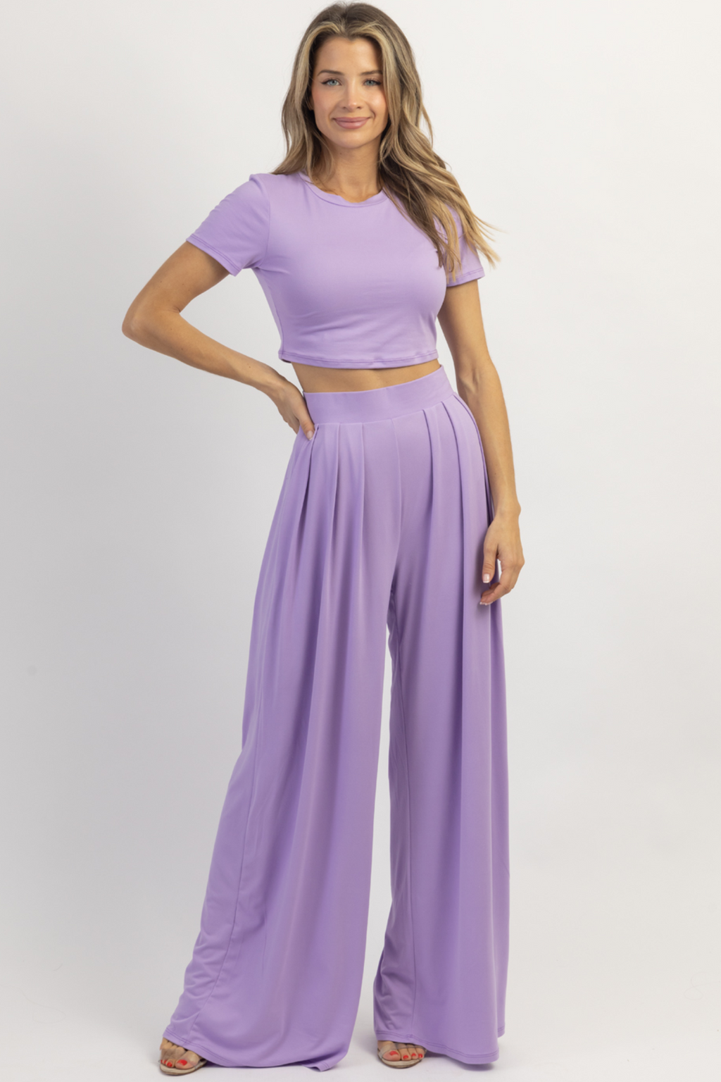 BUTTER SOFT LILAC PALAZZO PANT SET *RESTOCK COMING SOON*