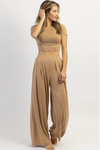 BUTTER SOFT TOFFEE PALAZZO PANT SET
