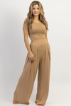 BUTTER SOFT TOFFEE PALAZZO PANT SET