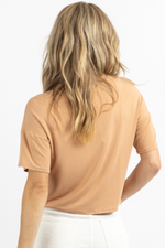 CAMEL EVERYDAY JERSEY KNIT TEE