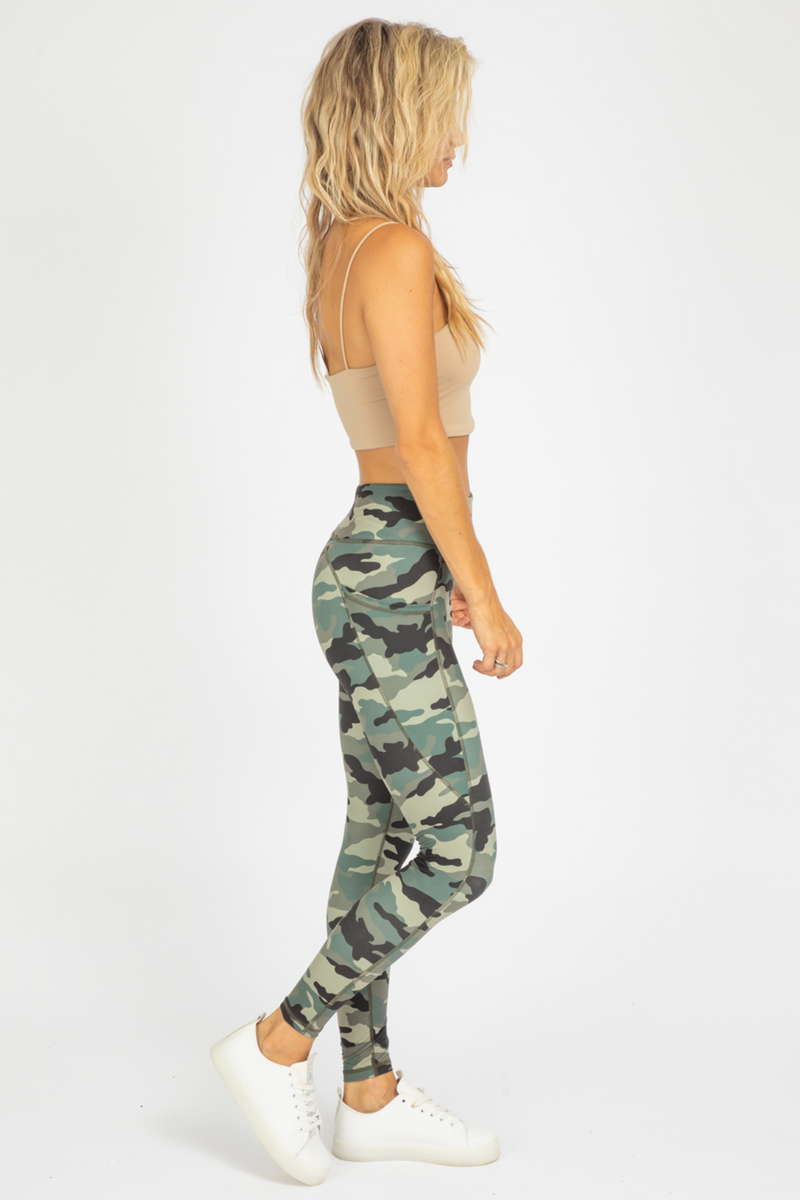Brown And Green Camo Leggings - Free Shipping - Projects817 - Projects817  LLC
