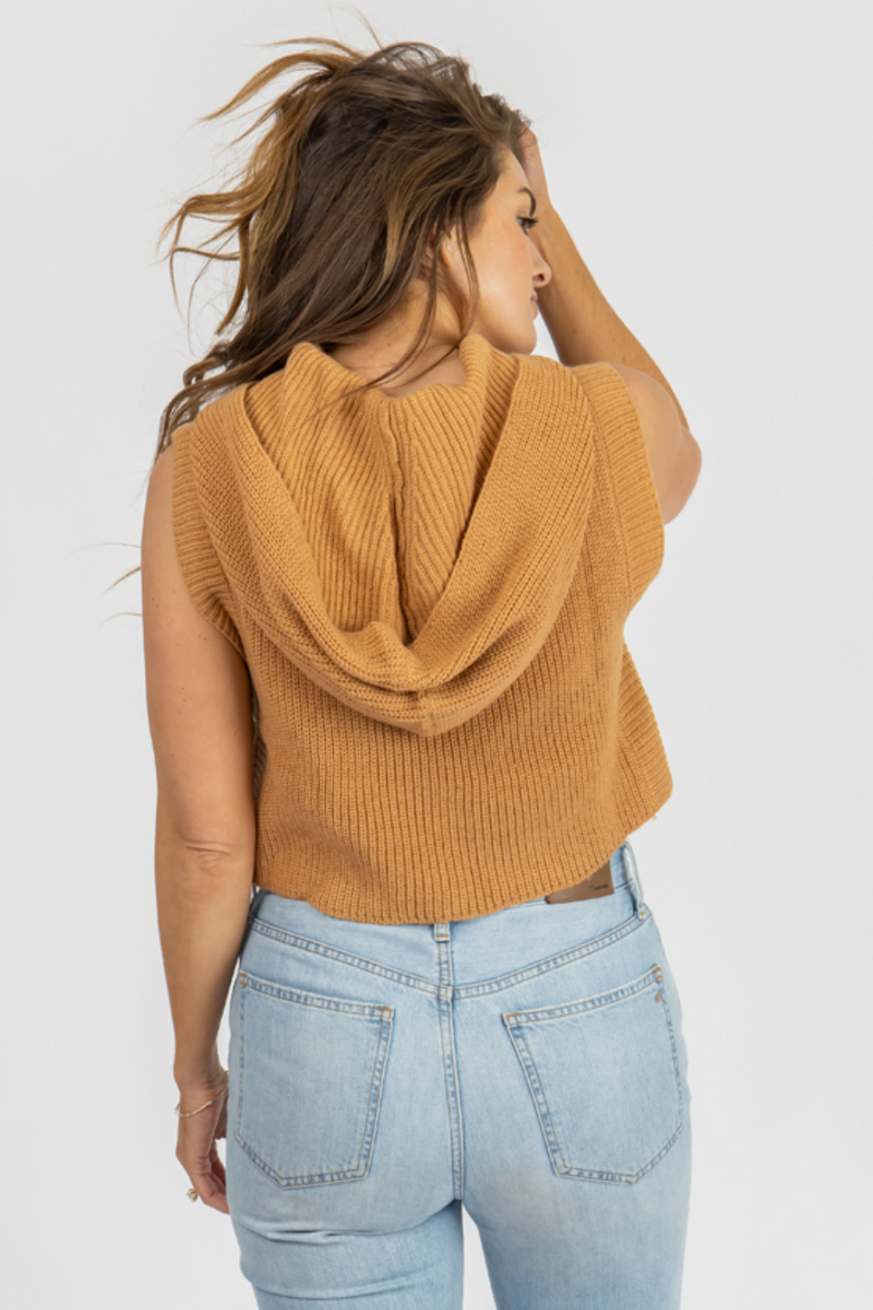 CLAY HOODED SWEATER TANK
