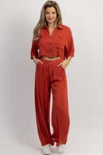 FLOAT ON RUST COLLAR PANT SET *BACK IN STOCK*