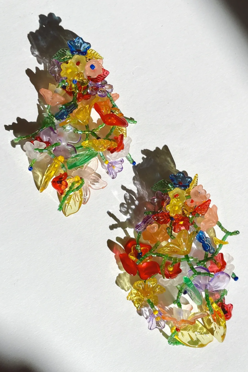 FRESH BLOOMS MULTICOLOR STATEMENT EARRING