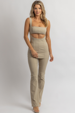 FRONT PAGE TAUPE PANT SET
