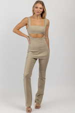 FRONT PAGE TAUPE PANT SET
