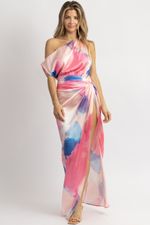 GAIA PINK WATERCOLOR MAXI DRESS *BACK IN STOCK*