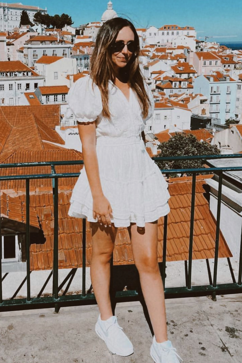 OFF-WHITE FOR THE FRILL MINI DRESS