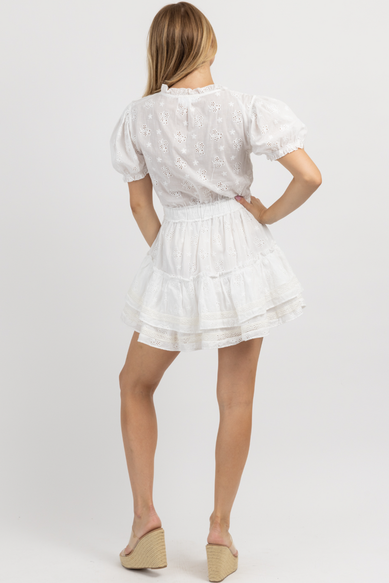 OFF-WHITE FOR THE FRILL MINI DRESS