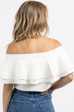 IVORY KAILA OFF SHOULDER SWEATER TOP