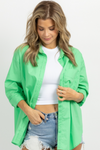 KELLY GREEN RELAXED BUTTON DOWN