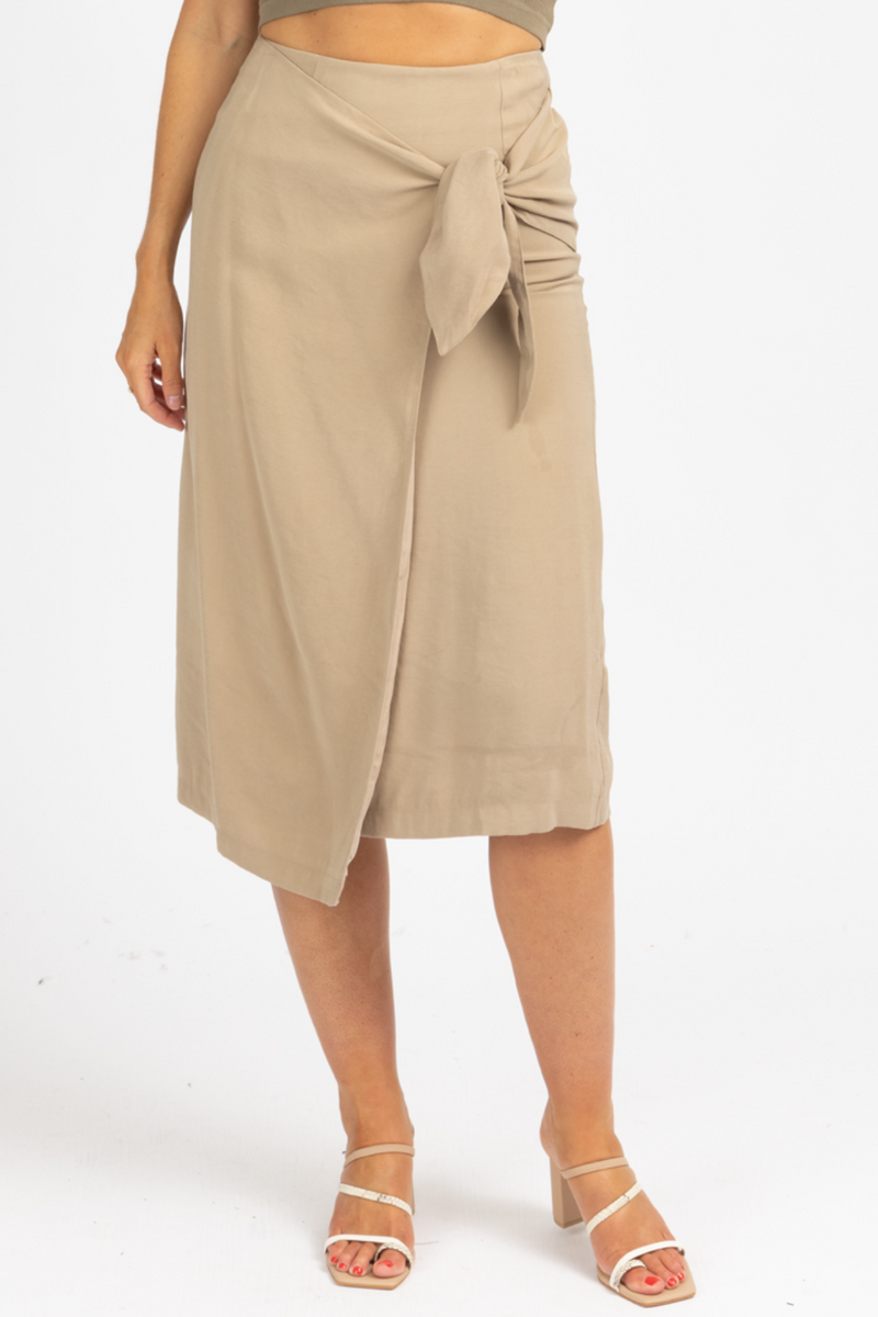 Khaki wrap skirt sales womens