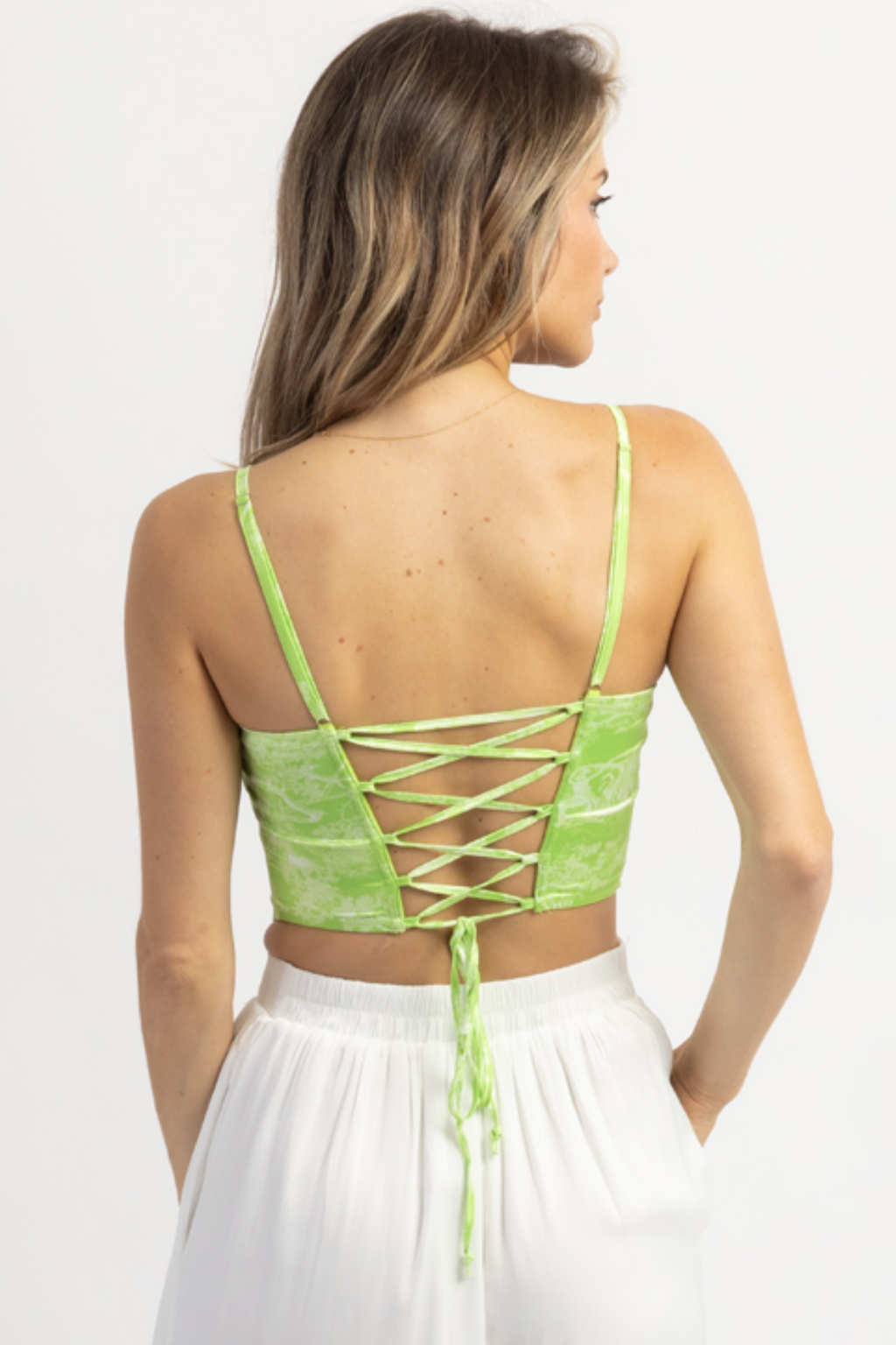 BALI LIME TIE BACK CROP TOP *BACK IN STOCK*