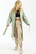 MINT OVERSIZE BELTED TRENCH COAT