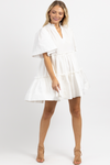 MONTAUK LINEN TIERED BABYDOLL DRESS