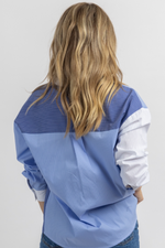 MULTIBLUE COLOR BLOCKED STRIPED BUTTON DOWN