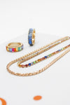 MULTICOLOR GOLD CHAIN LAYERED NECKLACE