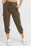OLIVE CARGO RELAXED JOGGERS