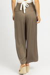 OLIVE PLEATED HIGH WAISTED TROUSER