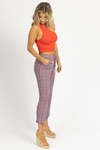 RED + NAVY STRIPED JOGGERS