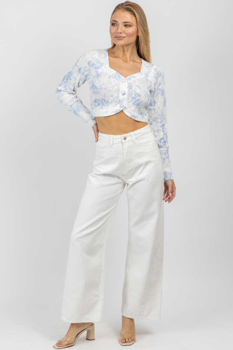 STAPLE WHITE WIDE LEG JEAN