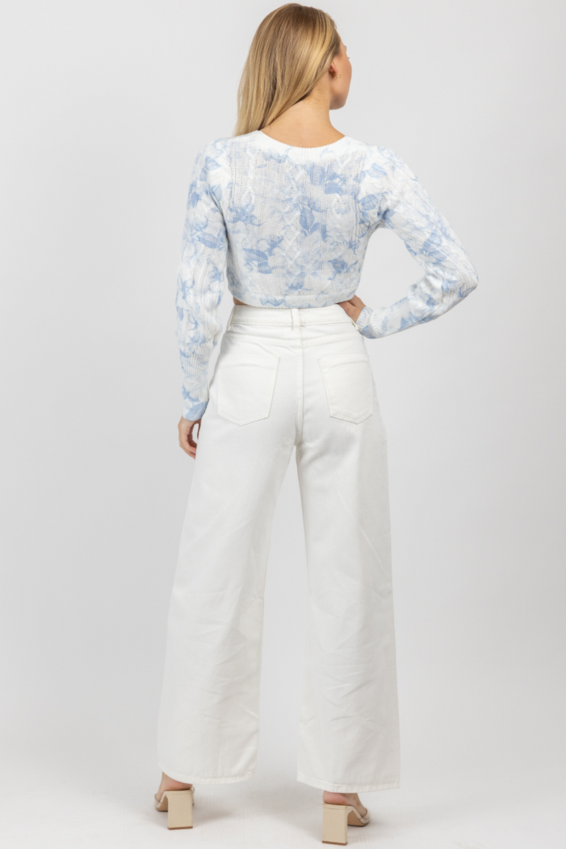 STAPLE WHITE WIDE LEG JEAN