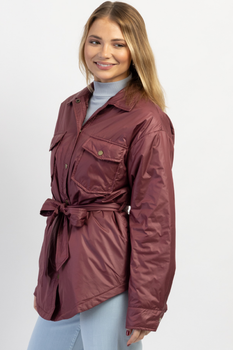 THROW + GO MERLOT SHIRT JACKET