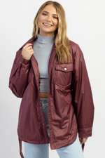 THROW + GO MERLOT SHIRT JACKET