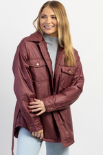 THROW + GO MERLOT SHIRT JACKET