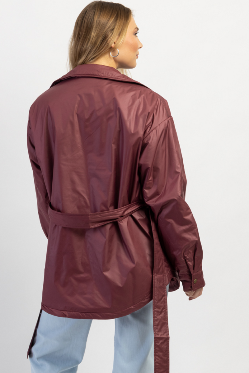 THROW + GO MERLOT SHIRT JACKET