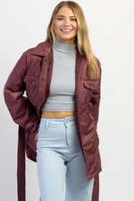 THROW + GO MERLOT SHIRT JACKET